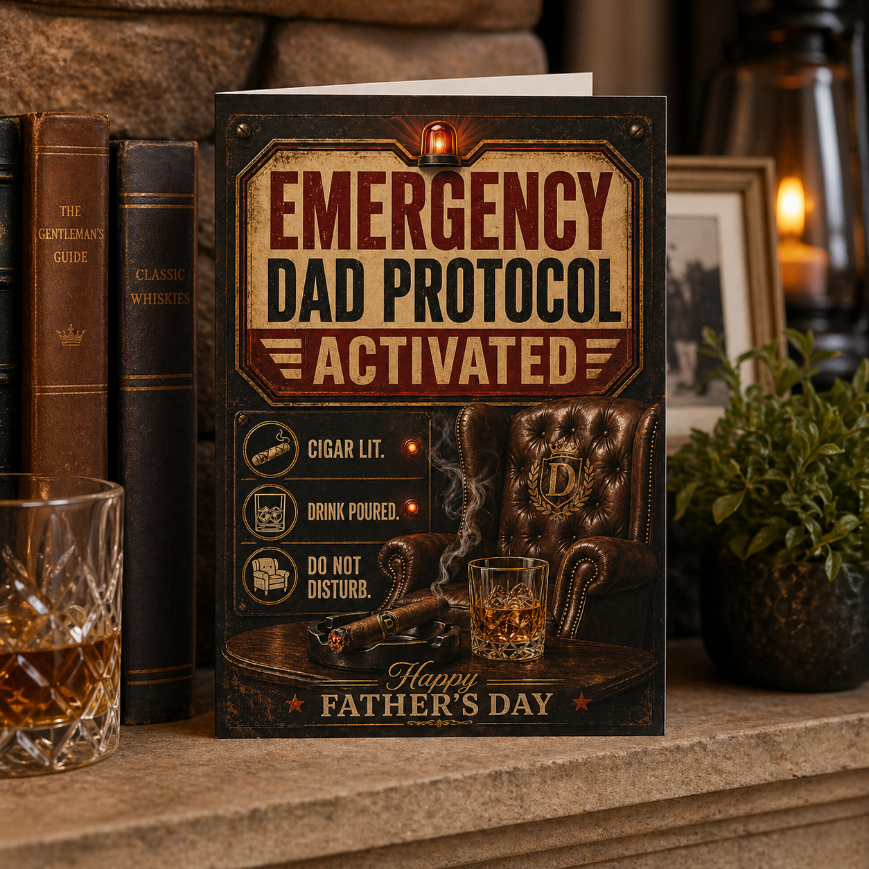 Fathers Day Card -  Emergency Dad Protocol Activated