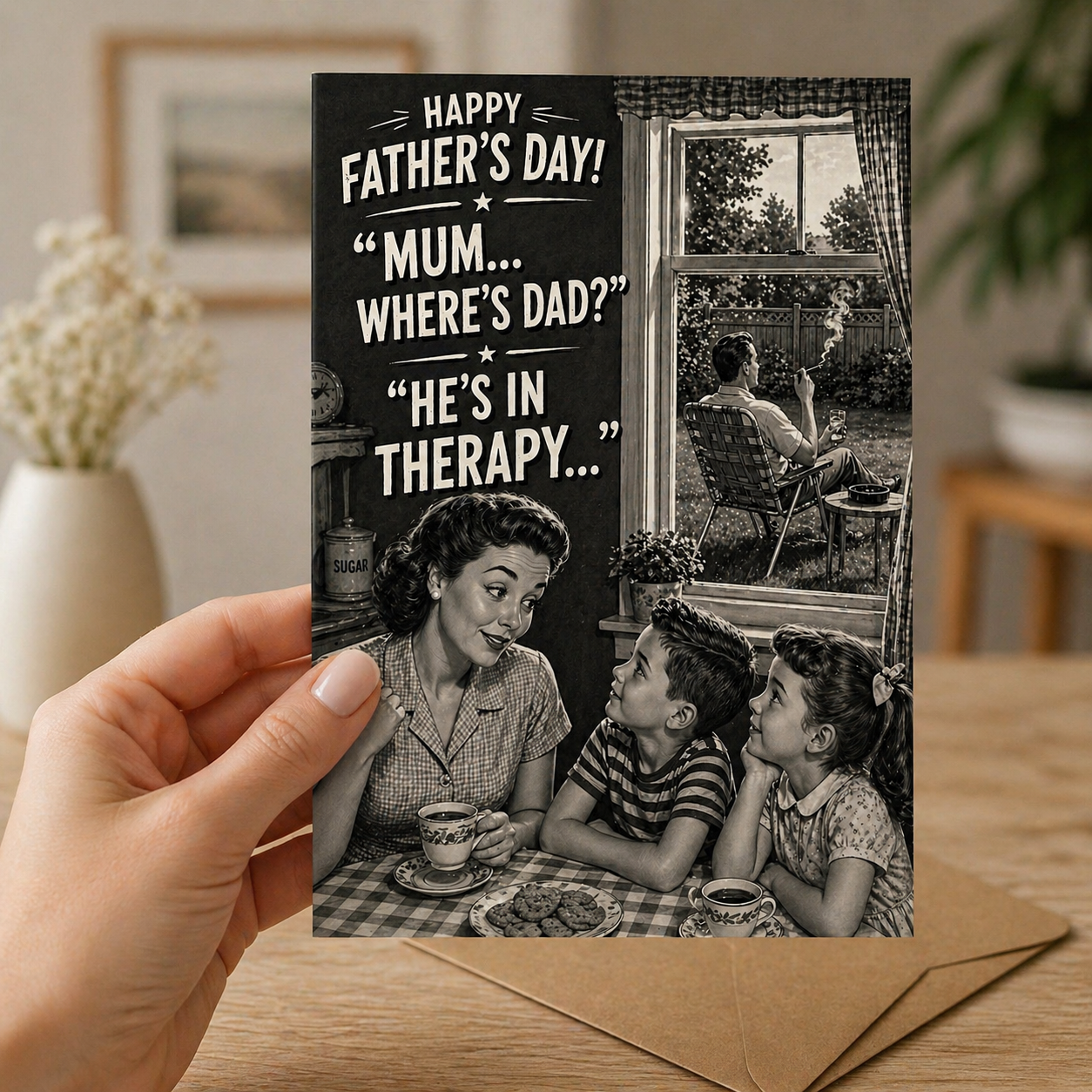 Fathers Day Card - Mum wheres dad