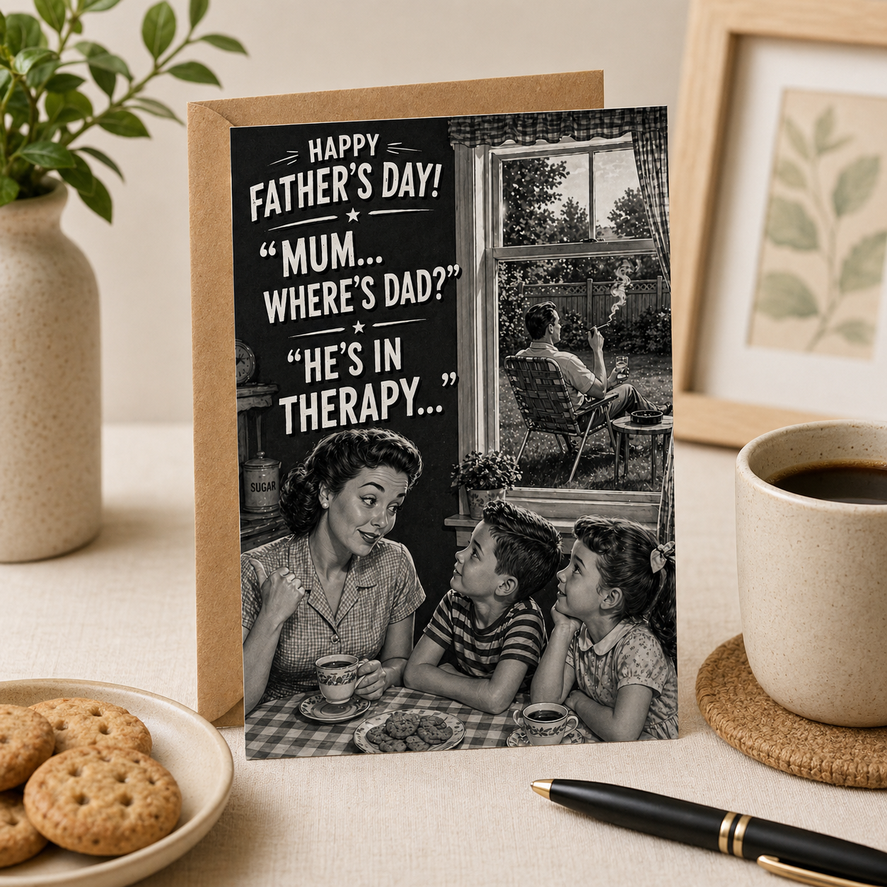 Fathers Day Card - Mum wheres dad