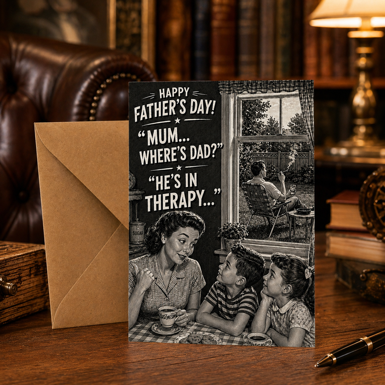 Fathers Day Card - Mum wheres dad