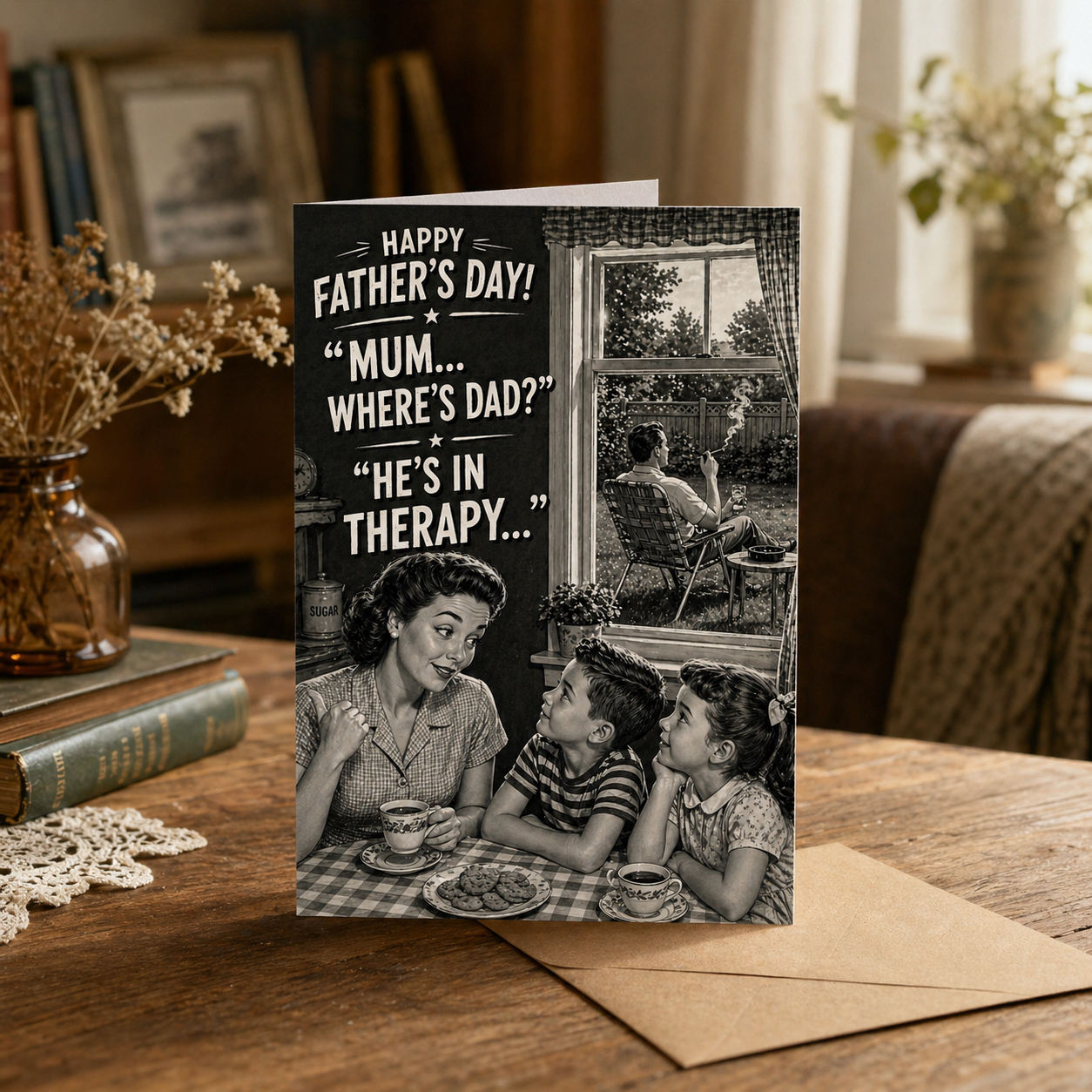 Fathers Day Card - Mum wheres dad